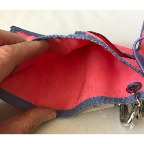 Cat & Jack Girls Sparkle Lanyard Crossbody Wallet Unicorn Fob Iridescent Silver - Picture 4 of 6